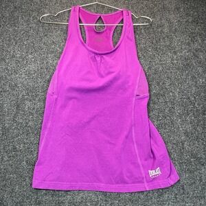 Everlast Sport Tank Top Womens L Purple Racerback Mesh Back Gymcore Activewear